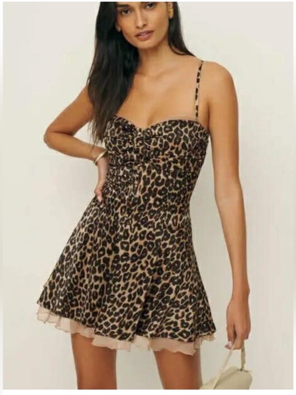 Reformation Ursula Silk Mini Dress in Leo - Size 2